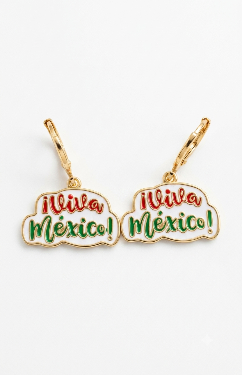 Aretes ¡Viva México! Esmaltados - Colección de Joyería Viva México
