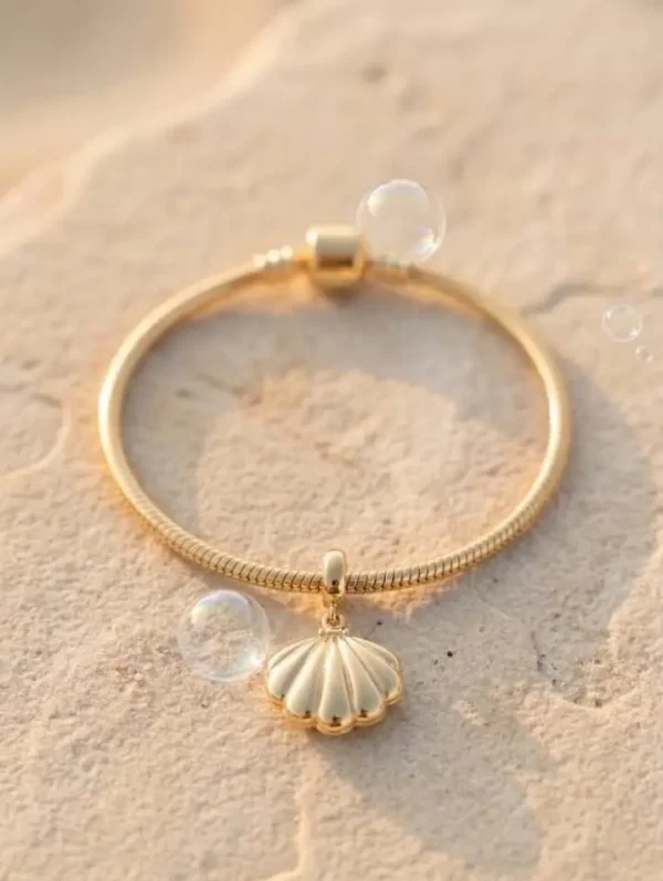 Charm Colgante de Concha Marina Lisa - Joyería y Accesorios