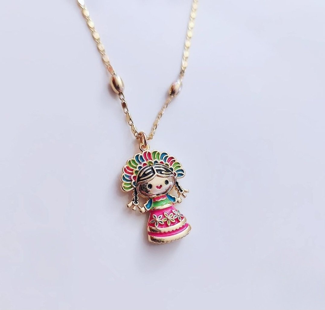 Collar de Muñequita Lele Tradicional - Colección de Joyería Viva México
