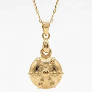 Collar Dije Pan de Muerto en Chapa de Oro - Joyería Bellota