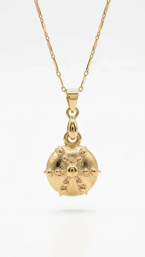 Collar Dije Pan de Muerto en Chapa de Oro - Joyería Bellota