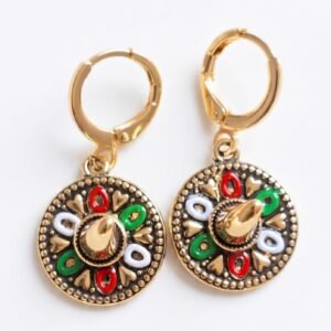Aretes de Sombrero Charro Tricolor - Colección de Joyería Viva México