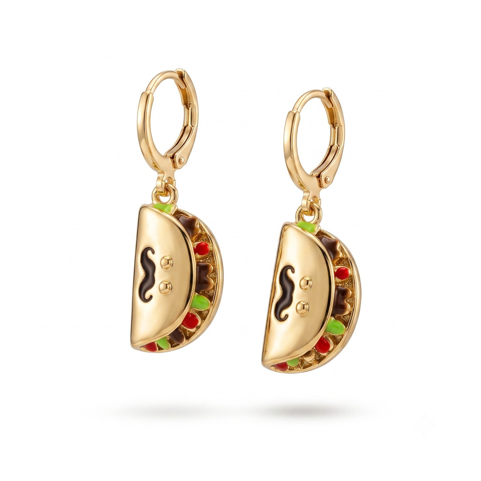 Aretes de Taco Mexicano con Bigote - Colección Viva México