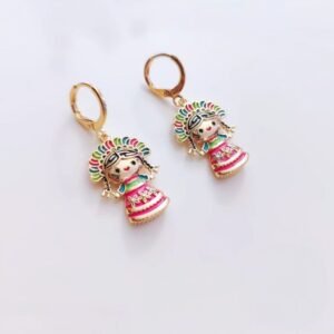 Aretes de Muñequita Lele Tradicional - Colección Viva México
