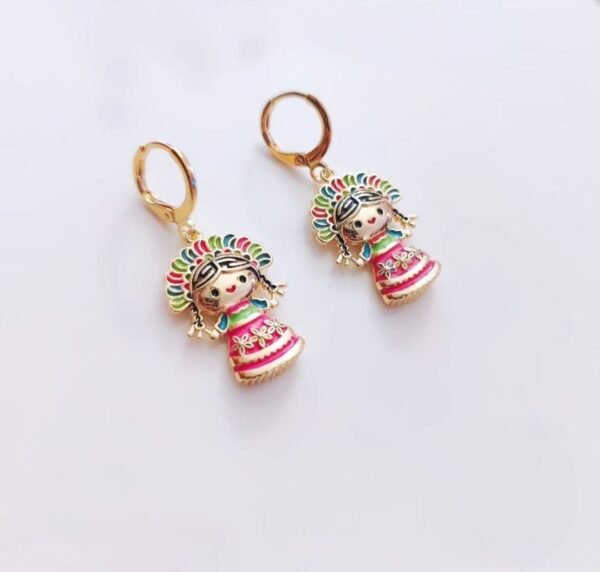 Aretes de Muñequita Lele Tradicional - Colección Viva México